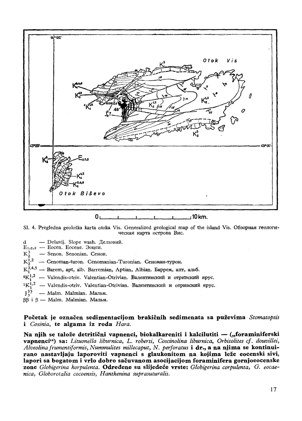 otok biševo karta Osnovna geološka karta otok biševo karta