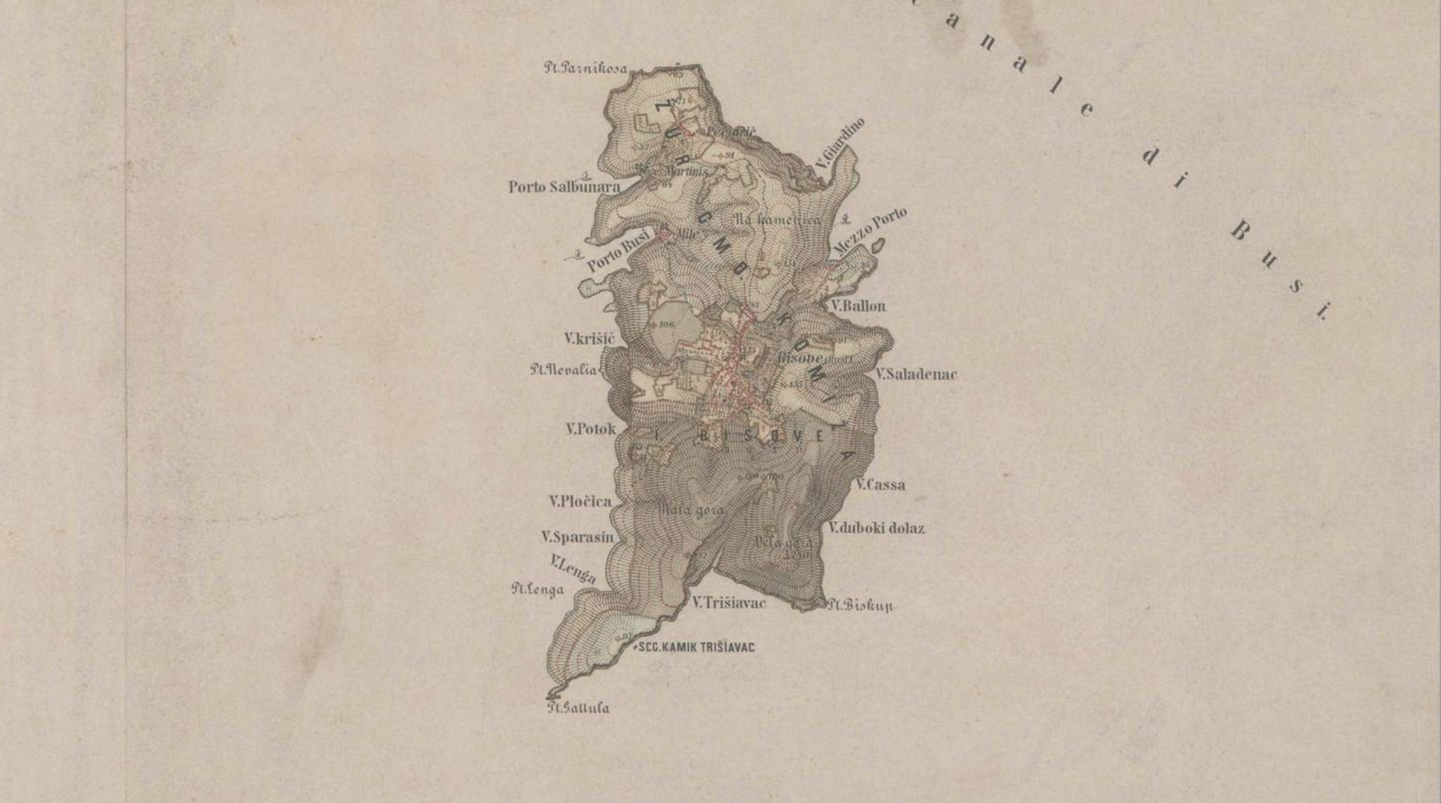 otok biševo karta A visit to Lissa and Pelagosa otok biševo karta